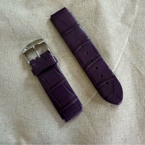 Authentic Philip Stein Purple Alligator Leather Watch Strap EUC